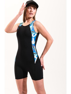 725718_GENIŞ Askılı Garni Kuplu Kısa Taytlı Sportif Deniz/havuz Yüzücü Mayosu