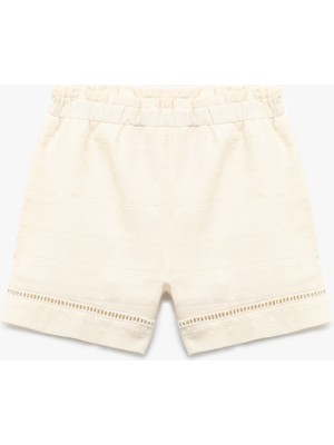Koton Pamuklu Beli Lastikli Mini Şort