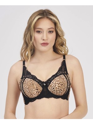 Moonlıght 2209 Balenli Desteksiz Leopar Sütyen