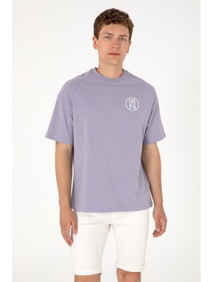 U.S. Polo Assn. Erkek Oversize Fit Bisiklet Yaka Gri Tişört 50305904-VR024
