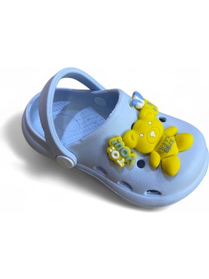 Çocuk Cros Terlik Bahçe Terliği Plaj Sahil Banyo Terliği 22-23-24-25 Numara Bebe Mavisi