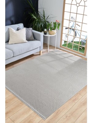 Enti Prag 9207 Gri Halı Yolluk Modern Salon Halısı Antre Hol