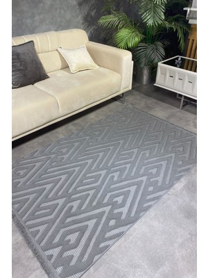 Luxess Mood 1118 Antrasit Hav Toz Vermez Salon Halısı Kesme Halı Yolluk Kaymaz Taban Halı