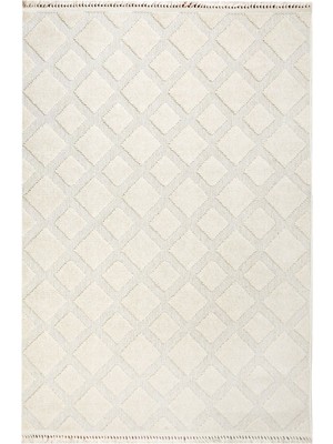 Enti Togo 7507 Beyaz Hav Toz Vermez Hasır Dokulu Koridor Mutfak Salon Kesme Halı