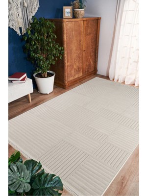 Enti Prag 9204 Bej Halı Yolluk Modern Salon Halısı Antre Hol