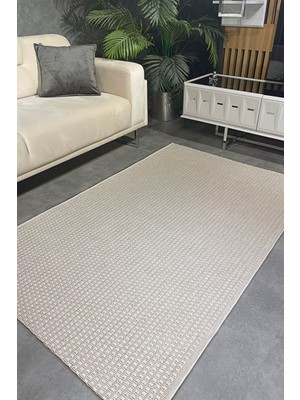 Seyran Bombay 666 Krem Hav Toz Vermes Hasır Dokulu Mutfak Hol Yatak Odası Salon Kesme Halı