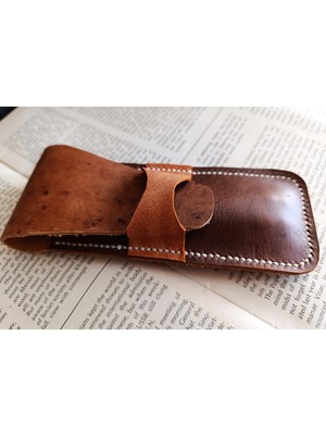 Crazy Hors Hakiki Deri El Emeği Özel Kalemleriniz Için Kalemlik Kalem Kutu 27 cm 6 cm W115