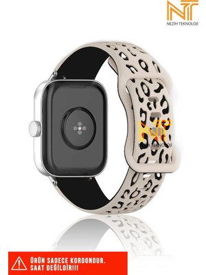 Xiaomi Amazfit Gts / Gts 2 / Gts 2e / Gt S3 / Gt S4 Mini Uyumlu Leopar Desenli Silikon Kordon 20MM