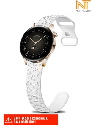 Xiaomi Amazfit Gts / Gts 2 / Gts 2e / Gt S3 / Gt S4 Mini Uyumlu Leopar Desenli Silikon Kordon 20MM