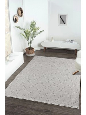 Enti Prag 9209 Krem Halı Yolluk Modern Salon Halısı Antre Hol