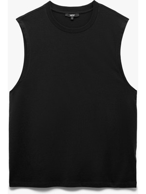 Koton Bisiklet Yaka Regular Fit Pamuklu Kolsuz Tişört