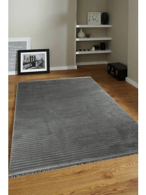 Enti Prag 9214 Antrasit Halı Yolluk Modern Salon Halısı Antre Hol