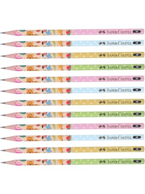 Faber-Castell Sevimli Dostlar 2b Yuvarlak Kurşun Kalem 12 Adet 16880