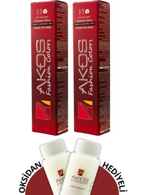 Akos 2'li Oksidan Hediyeli Tüp Boya Seti 6 Koyu Kumral