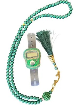 Büro Ev Ofis Insanı Için Hediyelik Elektronik Tesbih Taşlı Zikirmatik Tesbih Seti