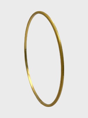 Çelik 22 Ayar Altın Kaplama Desenli Ajda Bilezik - 1 Adet