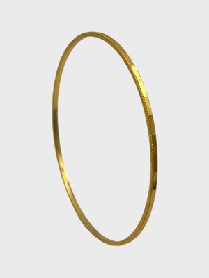 Çelik 22 Ayar Altın Kaplama Desenli Ajda Bilezik - 1 Adet