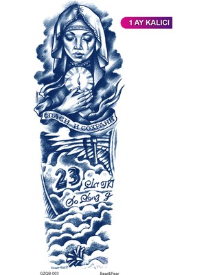 BP Tattoo Kalıcı 1 Ay Süreli Gerçekçi Bulut Dövmesi Rahibe Kol Kaplama Dövmesi Tüm Yaşlar İçin Uygun