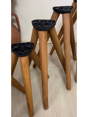 Hamadex Açık Meşe Ahşap Konik Sehpa Ayağı – 9’lu Set | 38-41-44 cm Karışık Boy | Montaj Aparatları ve Vidalar Dahil