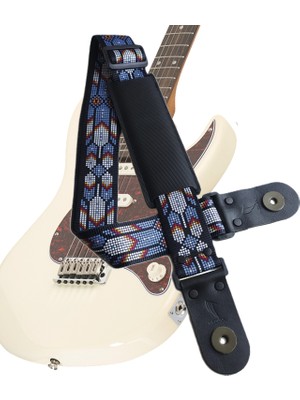 Omuz Yastıklı Gitar Askısı (Tüm Gitarlarla Uyumludur) Gitar Kayışı Guıtar Strap - Snake Sr