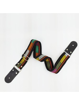 Deri Uçlu Gitar Askısı (Tüm Gitarlarla Uyumludur) Gitar Kayışı Guıtar Strap - Sharon