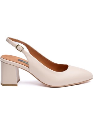 Hakiki Deri Kadın Topuklu Ayakkabı