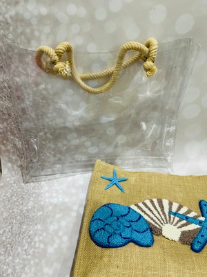 Çift Çantalı Plaj Çantası / Omuz Çantası