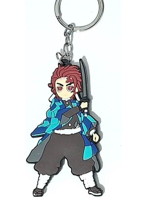 Dükkan Desihn Demon Slayer Tanjiro Silikon Anahtarlık