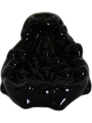 Geri Akış Buhurdanlık Tütsülük Seramik Şelale Siyah Backflow C0896