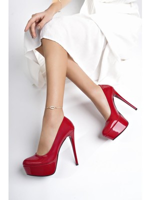 Stiletto Platform Topuk Büyük Numara Bayan Ayakkabısı