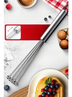 Çelik Misketli Yaylı Açılır Kapanır Çırpıcı 304 Paslanmaz Çelik Çırpıcı Çırpma Teli 721750