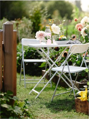 IKEA Nemostore  Torparö  Katlanabilir Sandalye, Beyaz, Mindersiz