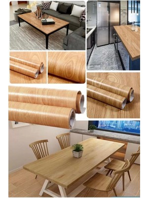 500X60CM Ahşap Görünümlü Yapışkanlı Folyo Mobilya Yenileme Kağıdı Mobilya Yenileme Tezgah Dolaplar
