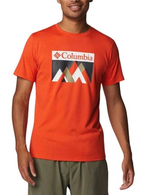 Columbia Zero Rules Short Sleeve Graphic Turuncu T-Shirt