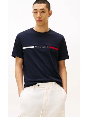 Erkek Th Yuvarlak Yaka T-Shirt - Lacivert