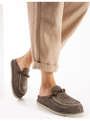 Walviss Rustica Kadin Hakiki Deri Bagciksiz Füme Terlik