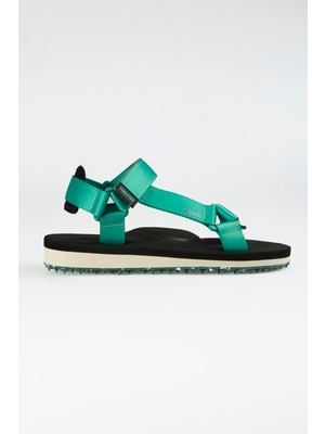 Walviss Willy Kadin Dokuma Kumas Cirtli Yesil Sandalet