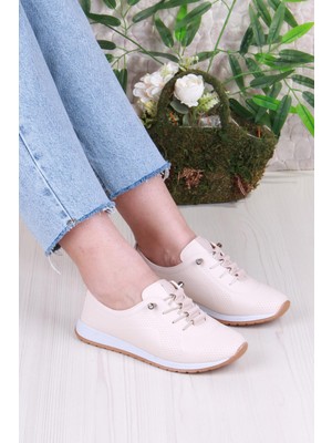 Fort 2035 Lara Comfort Baskı Detaylı Lastik Bağçıklı Kadın Ayakkabı