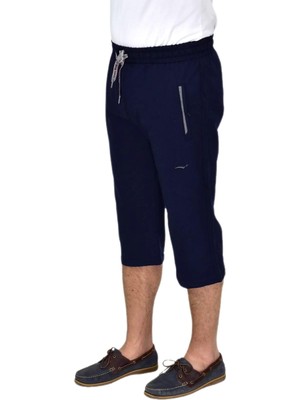 Erkek Büyük Beden Rahat Kesim Düz Paça Likralı Kumaş Kapri BGL-ST04617