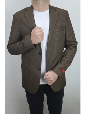 Moda Fistan Store Erkek Düz Spor Kesim Normal Kalıp Çift Düğme Çift Yırtmaçlı Blazer Ceket