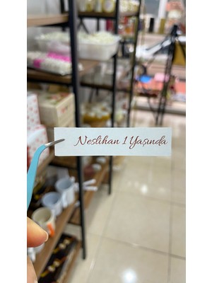 Doğum Günü Mum Şişe Süsleme Kartı 1,5x6 cm 50 Adet - Arletikettasarım