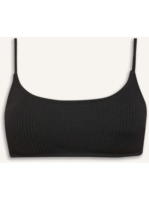 DeFacto Regular Fit Bürümcük Siyah Bikini Üstü B7207AX25SM
