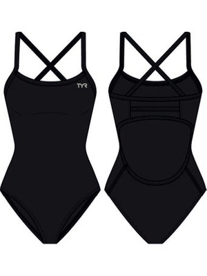 Tyr Durafast Elite® Tf Kız Çocuk Mayosu - Siyah