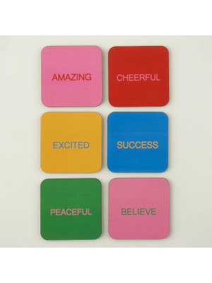 Motivation 6'lı Bardak Altlığı (10X10 Cm)