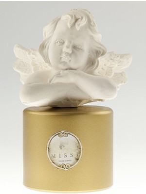 Missi 200 ml Altın Şişe Melek Seramik Taşlı Yasemin Oda Kokusu 