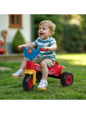 Dolu Trike Pedalsız İlk Adım Bisikleti - 24 Aydan İtibaren Çocuklar İçin Güvenli Oval Tasarım - Mavi
