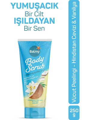 Balmy Hindistan Cevizi & Vanilya Aromalı, Besleyici, Arındırıcı, Nemlendirici Vücut Peelingi 250 G