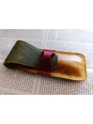 Crazy Hors Hakiki Deri El Emeği Özel Kalemleriniz Için Kalemlik Kalem Kutu 27 cm 6 cm W129