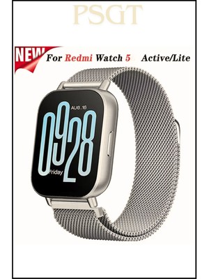 Xiaomi Redmi Watch5 Active / Lite Uyumlu Milano Metal Paslanmaz Çelik Yüksek Kalite Kordon