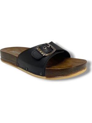 Parmi 21501-25 Deri Anatomik Tek Bant Kadın Terlik